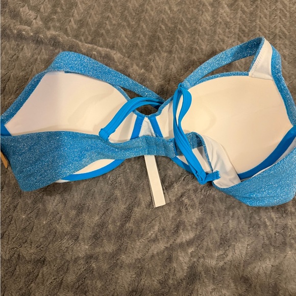 PINK Blue Shimmer Bikini Top - Picture 4 of 4